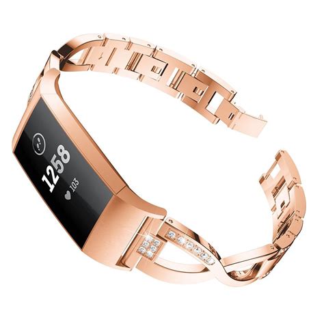 Köp Crystal Bracelet Fitbit Charge 3/4 Rose Gold online