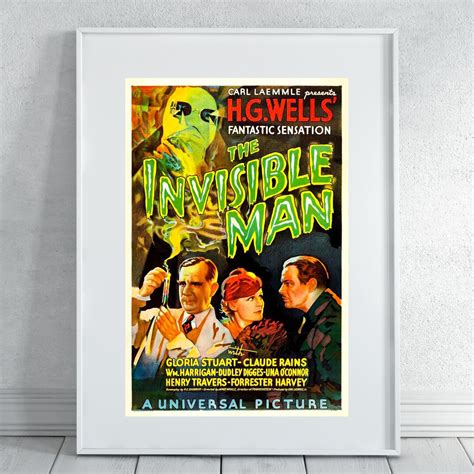 The Invisible Man Horror Movie Poster Vintage Poster, Retro Poster, Art Poster, Poster Download ...