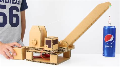 How to Make Hydraulic Powered Crane from Cardboard