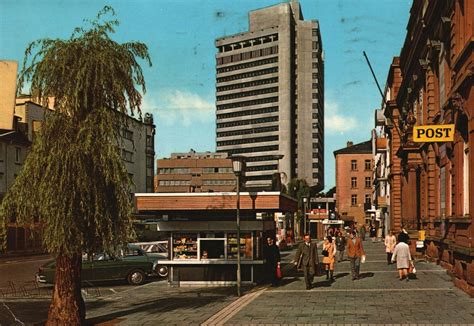 Vintage Postcard 1975 Offenbach Main Street Rathaus Post Office Germany ...