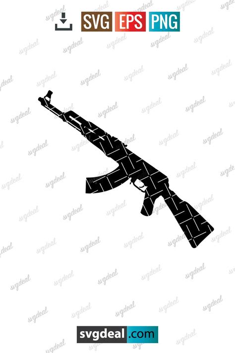 Free Ak 47 Silhouette - SVGDeal.com