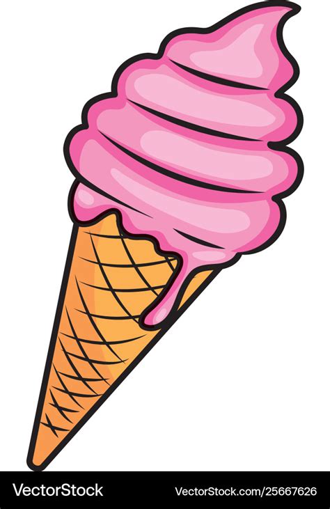 Pop art ice cream cartoon Royalty Free Vector Image