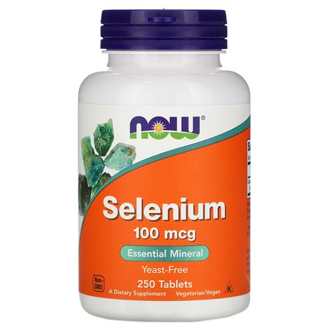 Now Foods, Selenium, 100 mcg, 250 Tablets - iHerb