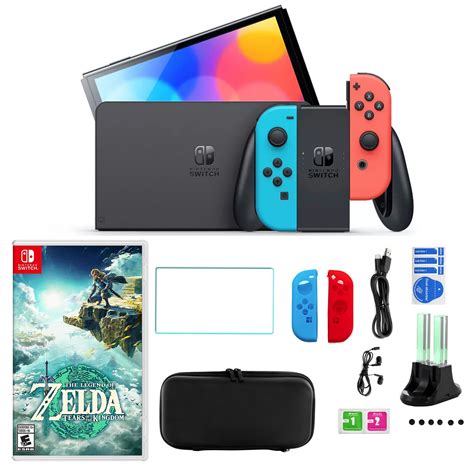 Switch OLED with Zelda: Tears of Kingdom & Accessories Kit - Walmart.com