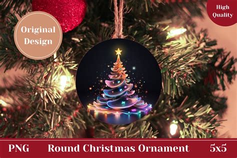 3D Christmas Tree Ornament, Holographic Christmas Tree PNG