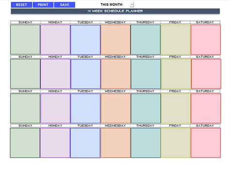 PDF Fillable 4 Week Planner - Etsy