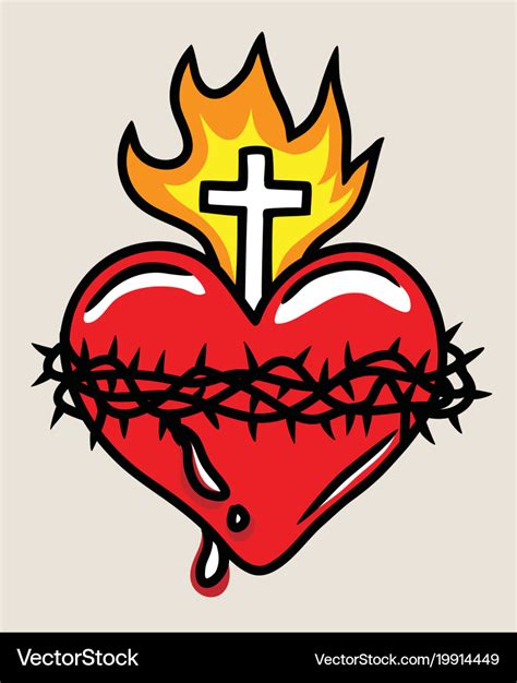 Sacred heart of jesus Royalty Free Vector Image