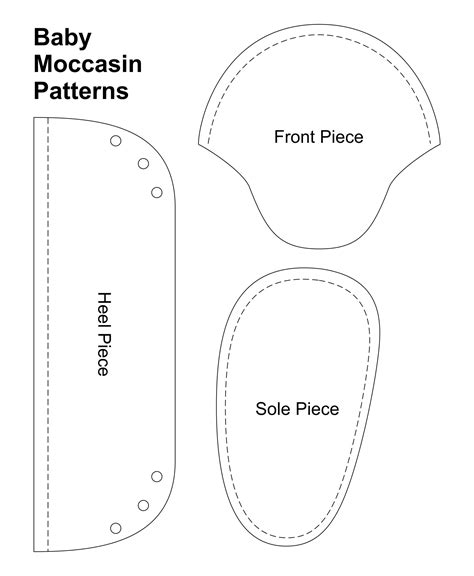 Baby Moccasin Pattern - 10 Free PDF Printables | Printablee