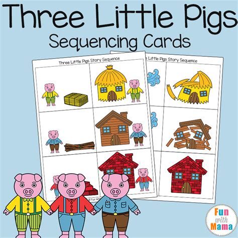 Printable Three Little Pigs House Templates