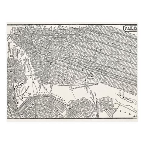 Vintage 1800s New York City Brooklyn Map NYC Maps Postcard | Zazzle.com