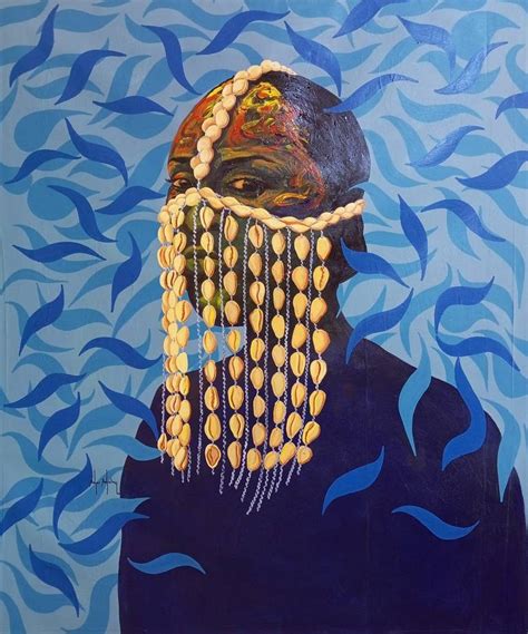 Cowrie Shell Woman Painting by Adjei Adjetey | Saatchi Art