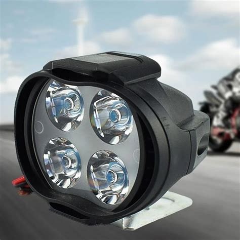 1PC Motorcycle LED Headlight Bulb Black DC 12V 12W 6500K White Light ...