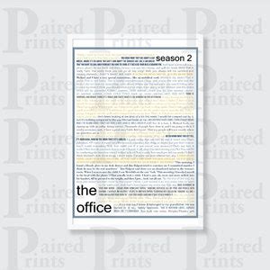 The Office Season 2 Quotes Poster - Etsy