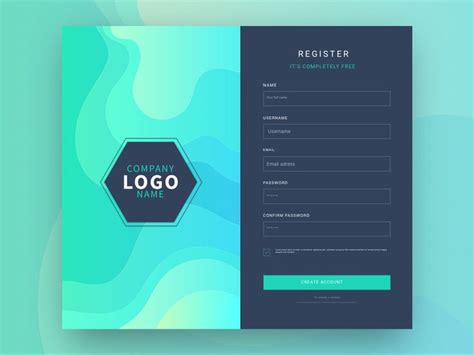 Stylish Registration Form with Dark UI