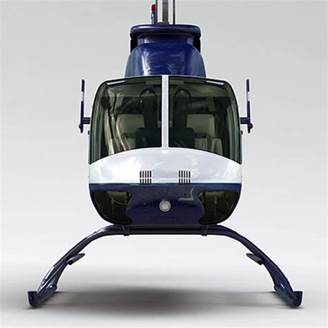 3d bell 206l helicopter interior model