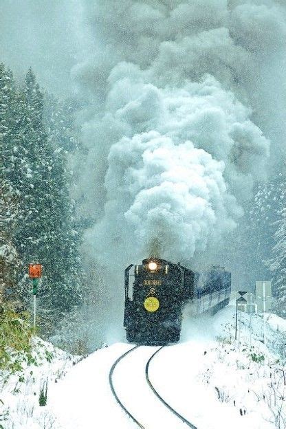 Snowy train | Winter scenery, Winter scenes, Scenery