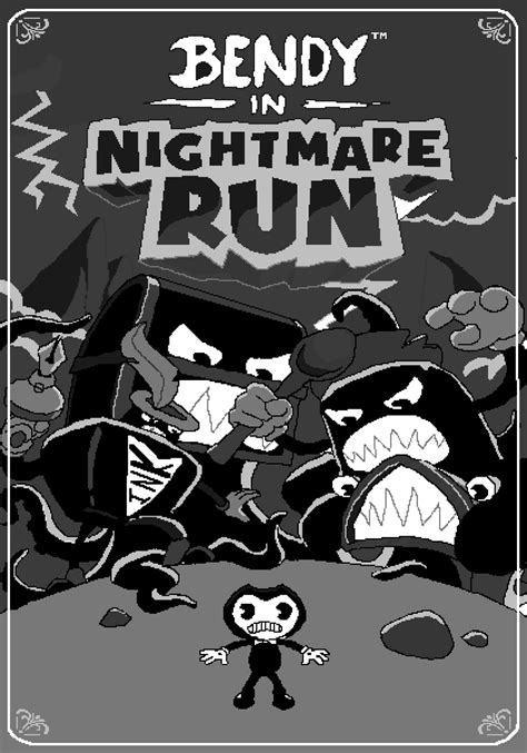 Pixilart - Bendy in Nightmare Run promotional poster by Anonymous