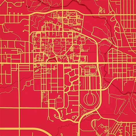 Iowa State University Campus Map Art - City Prints