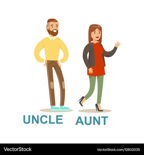 Uncle and aunt happy family having good time Vector Image