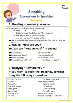 Worksheet For Spoken English - Worksheets For Kindergarten