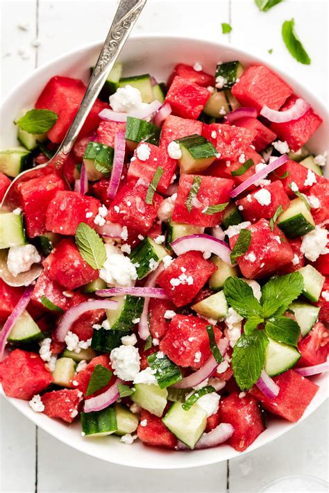 Watermelon Feta Salad - Garnish & Glaze