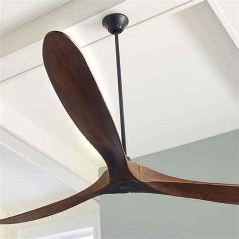 Matte Black with Walnut In Use | Large ceiling fans, Ceiling fan, Wooden ceiling fans