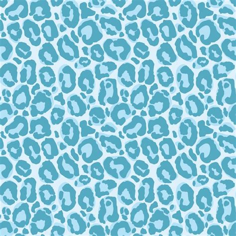 Premium Vector | Blue leopard seamless pattern