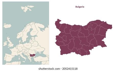 Bulgaria Map Map Bulgaria Neighboring Countries Stock Vector (Royalty ...