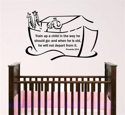 nursery bible verse wall art, noah ark small