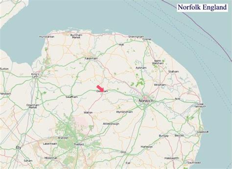 A Map of Norfolk England. Norfolk UK Map