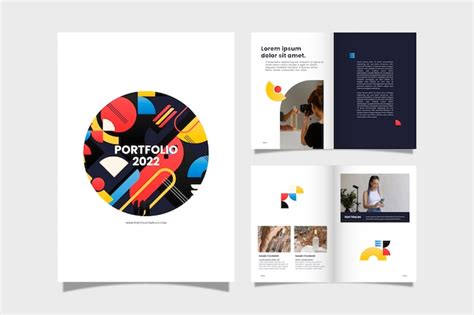 Free Vector | Gradient creative portfolio templates