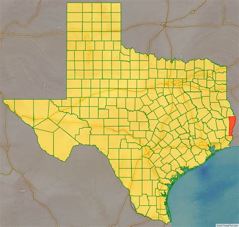 Map of Newton County, Texas - Thong Thai Real