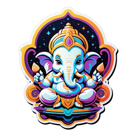 I made an AI sticker of sci-fi ganesha