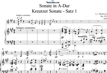 Violin Sonata No. 9 in A major ("Kreutzer Sonata"), 1st Movement (Op ...