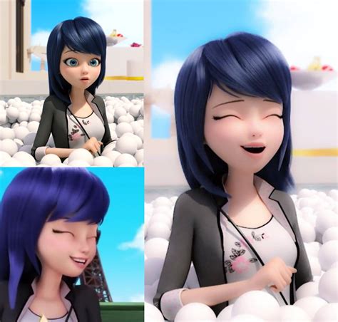 Little collage of Marinette with her hair down, because why not? : r/miraculousladybug