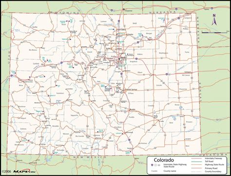 Colorado County Wall Map | Maps.com.com