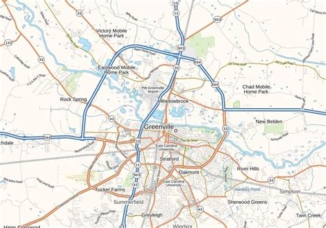 Pitt Greenville Airport Map, North Carolina