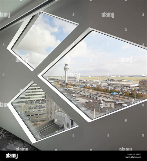 View through window towards Schiphol Airport. Hilton Amsterdam Airport Schiphol, Amsterdam ...