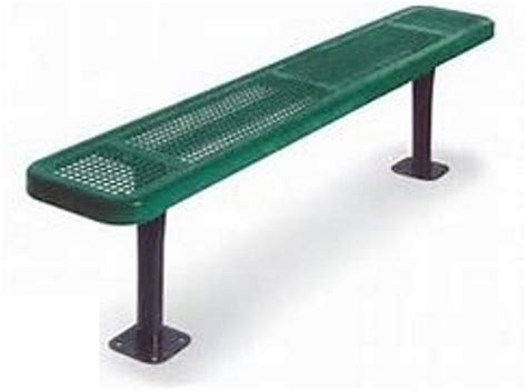 8 Foot Heavy Duty Thermoplastic Coated Backless Park Bench With 12" Seat Plank | Park Bench ...