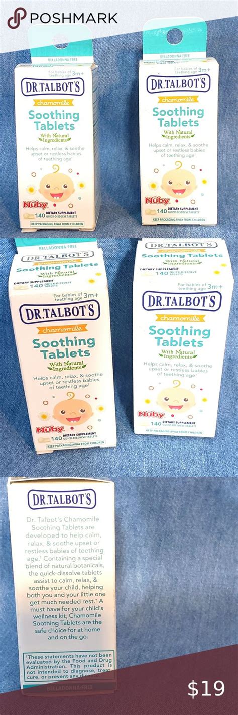 Dr. Talbot's Chamomile Soothing Tablet Quick Dissolve | Talbots, Tablet, Teething age