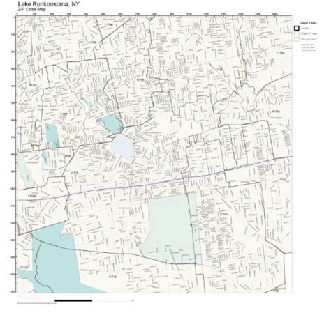 ZIP Code Wall Map of Lake Ronkonkoma, NY ZIP Code Map Laminated: Amazon ...