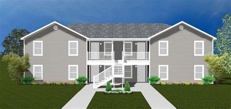 Fourplex Apartment J1031-4 Building Plan