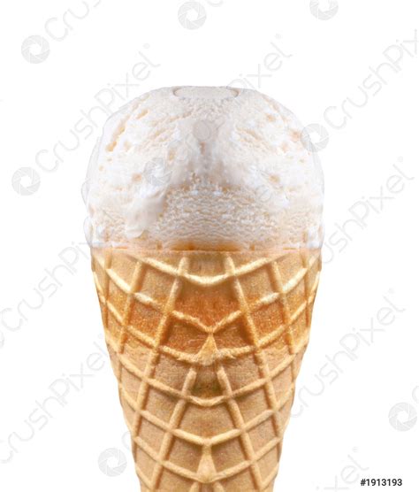 Vanilla ice cream with cone - stock photo 1913193 | Crushpixel