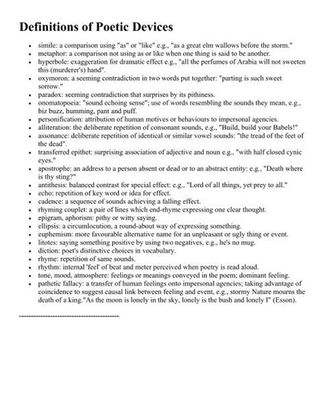 Definitions of Poetic Devices and quiz.pdf