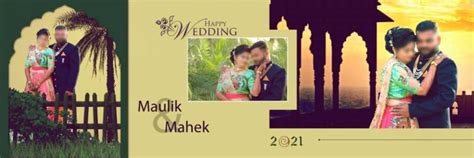 Wedding Album Cover Design Free Download | 12X36 Album Cover PSD