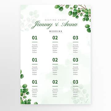 Watercolor Wedding Seating Chart Floral Template Template Download on ...