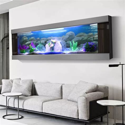 Modern Customizable High Quality Wall Mounted Aquarium Fish Tank – La ...