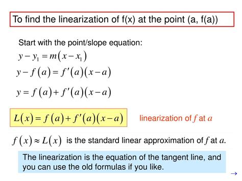 PPT - 4.4 Linearization and Differentials PowerPoint Presentation, free ...