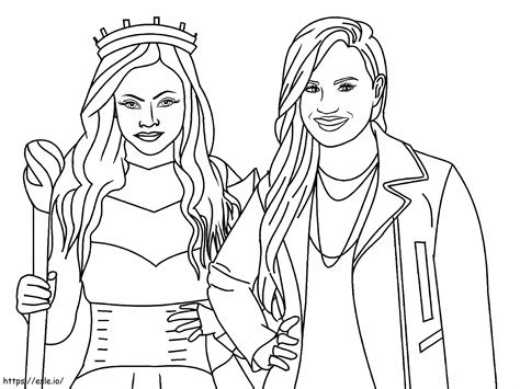 Audrey And Evie Descendants coloring page