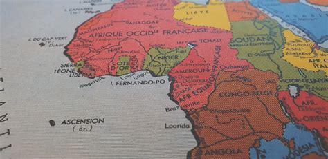 1942 Vintage Africa Map